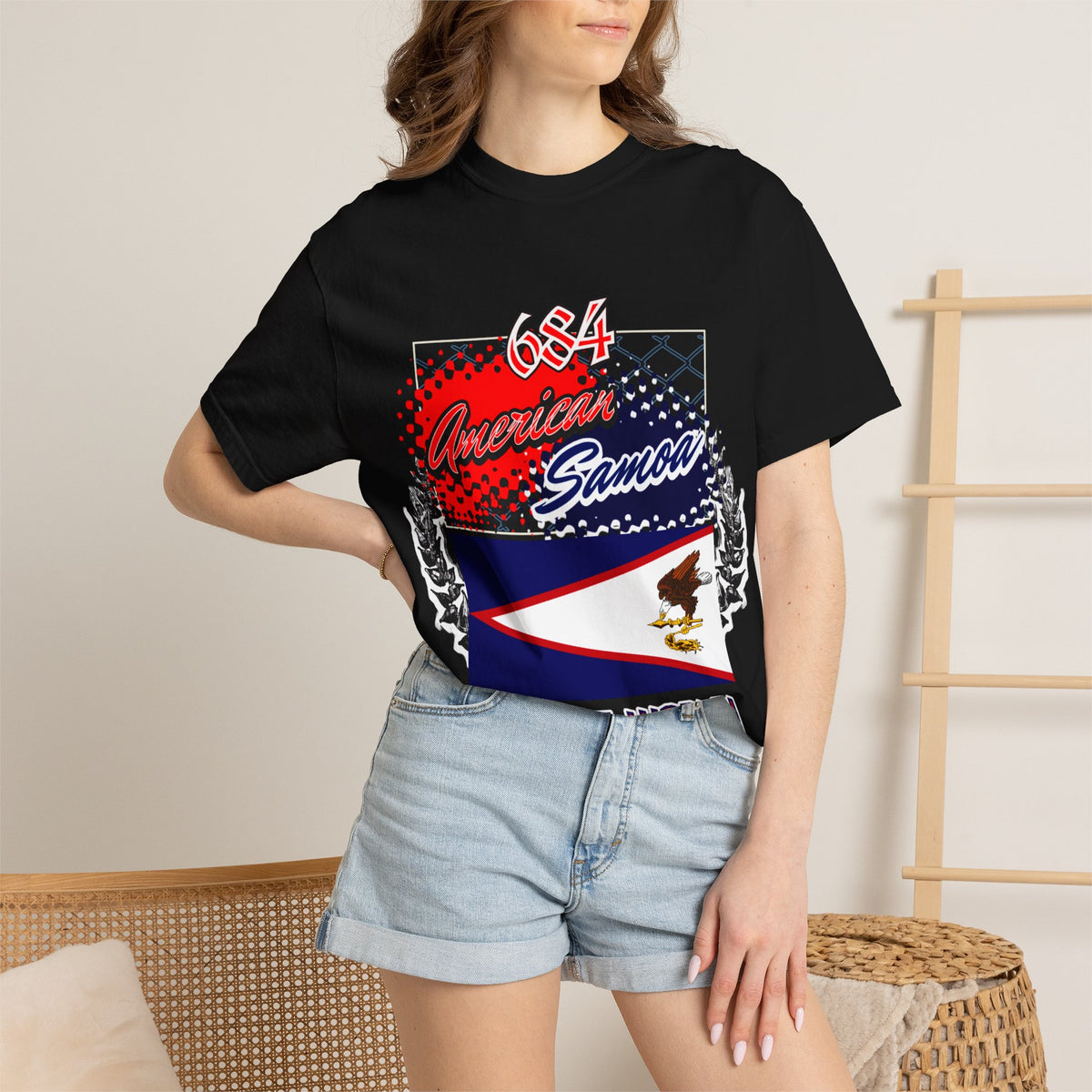 American Samoa Flag T-Shirt — 684 Pride Graphic Tee ("To The World")