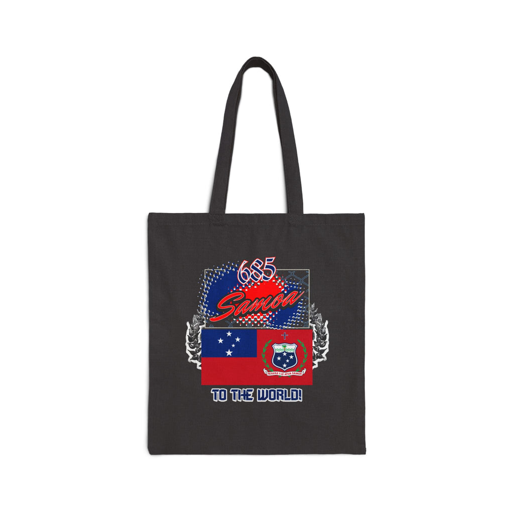 Samoa 685 Flag Tote Bag – 'To The World!' Cotton Canvas Tote