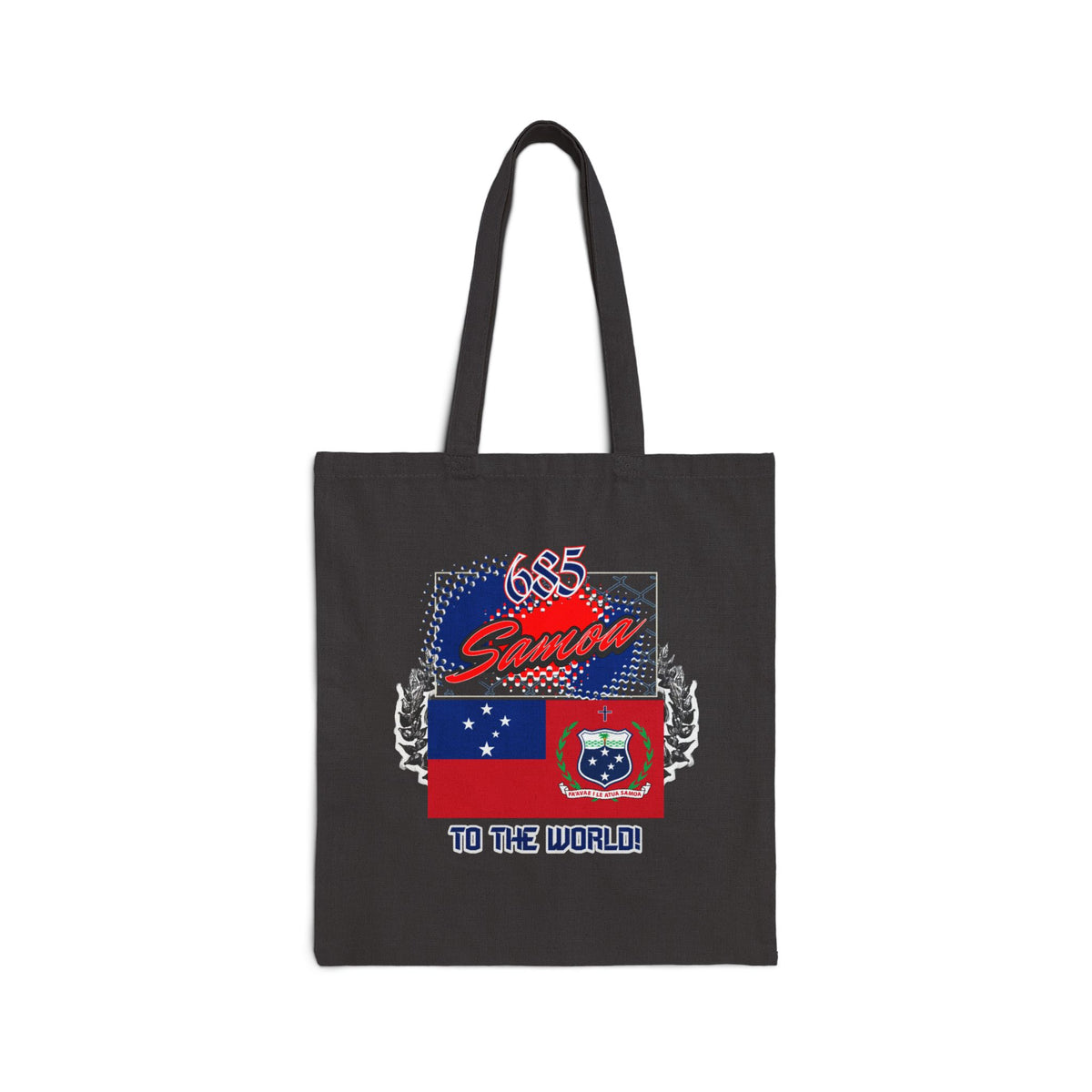 Samoa 685 Flag Tote Bag – 'To The World!' Cotton Canvas Tote