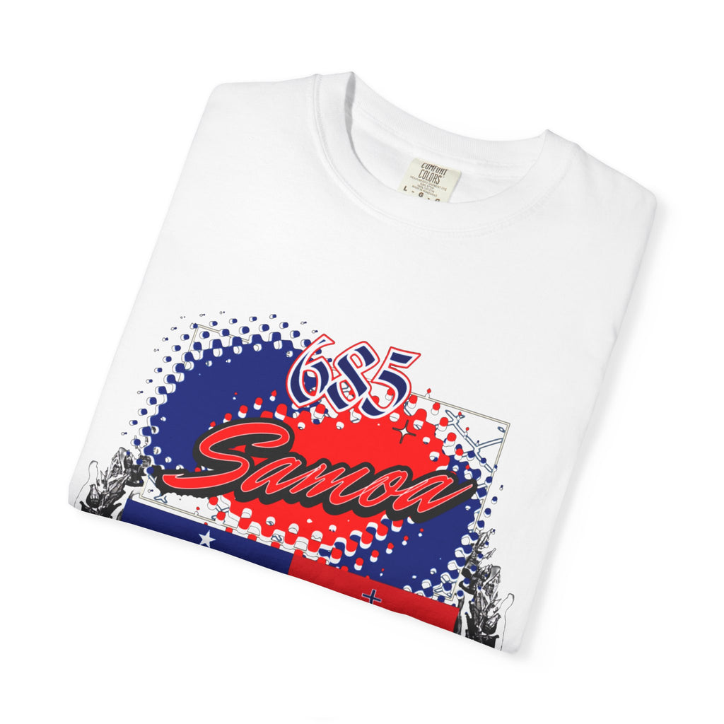 685 Samoa Pride T-Shirt — 'Samoa to the World' Flag Graphic