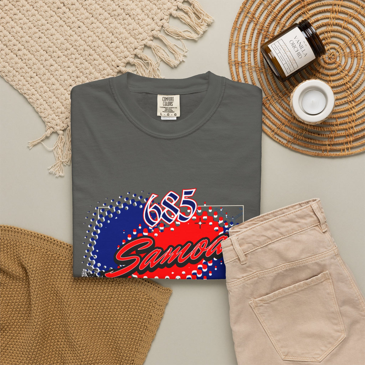 685 Samoa Pride T-Shirt — 'Samoa to the World' Flag Graphic