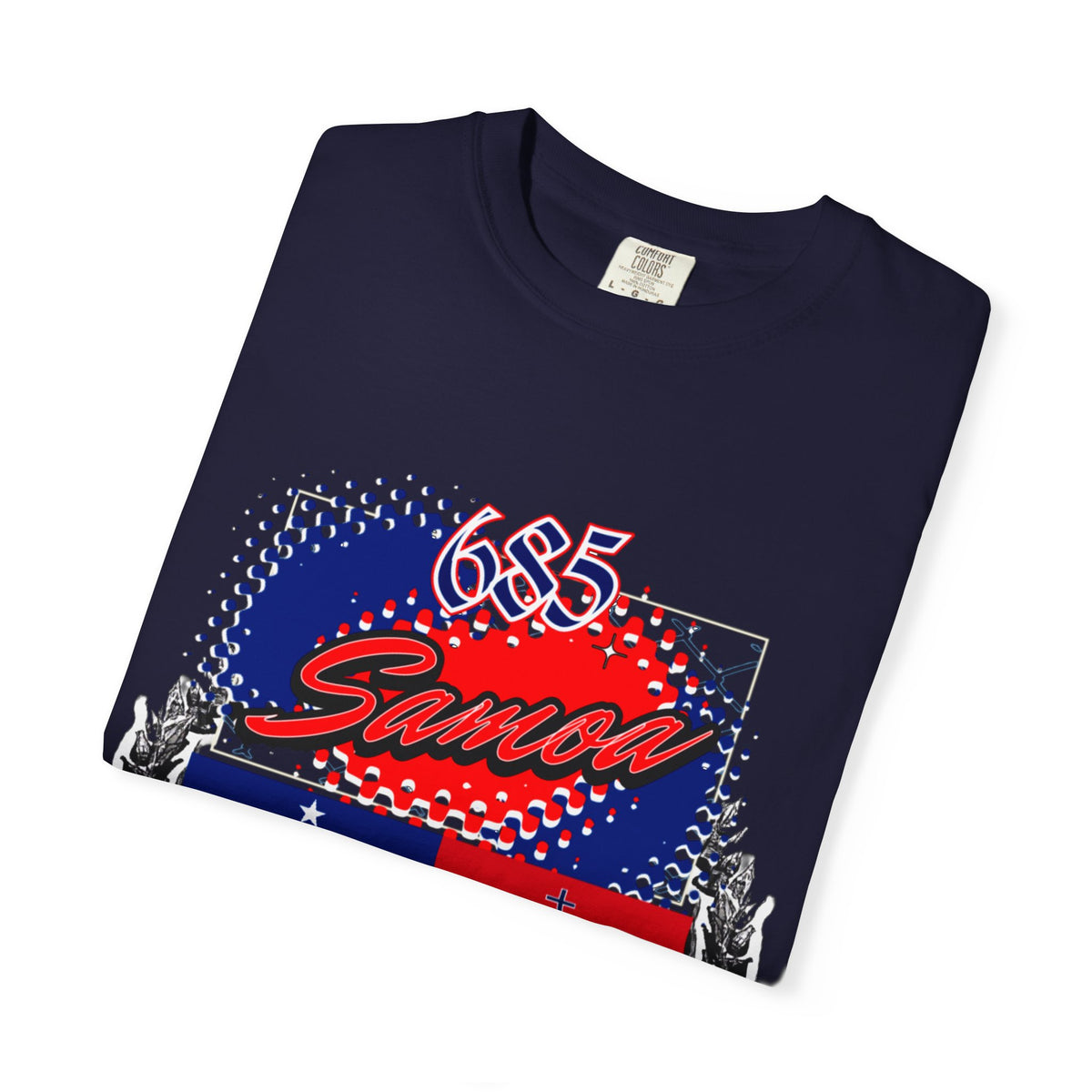 685 Samoa Pride T-Shirt — 'Samoa to the World' Flag Graphic