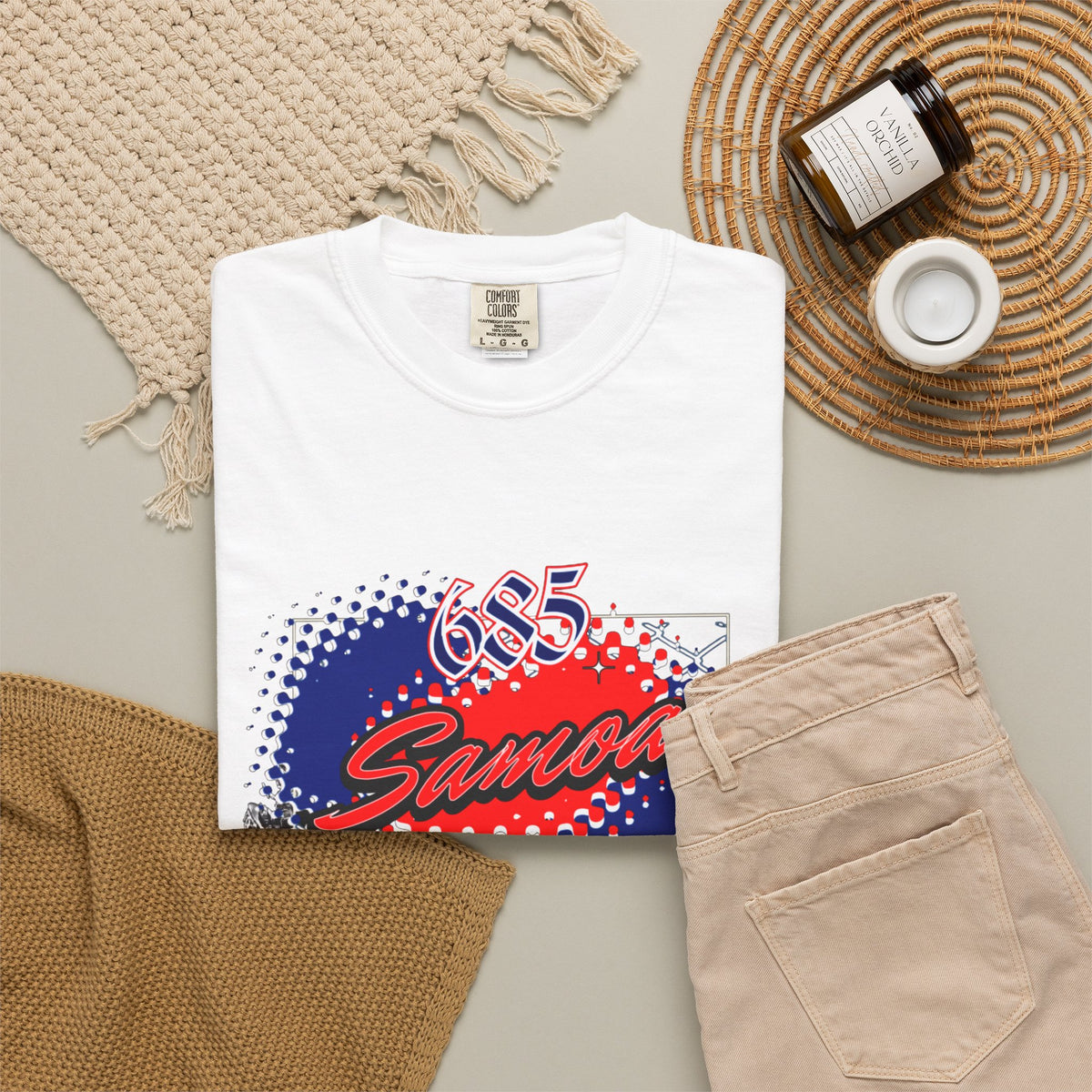 685 Samoa Pride T-Shirt — 'Samoa to the World' Flag Graphic