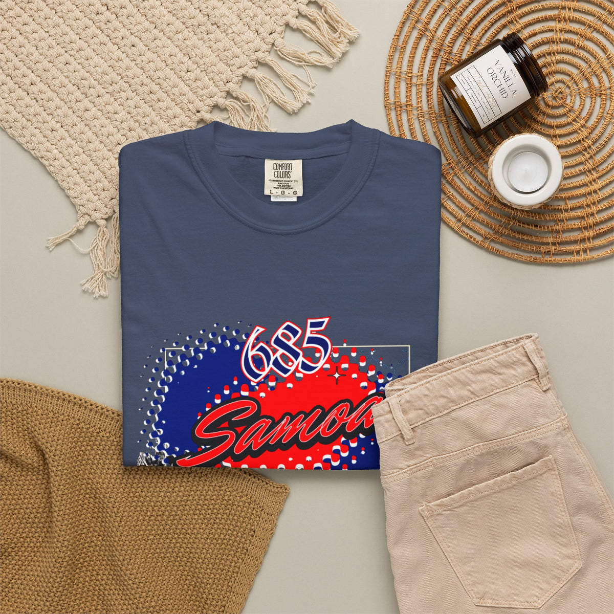 685 Samoa Pride T-Shirt — 'Samoa to the World' Flag Graphic