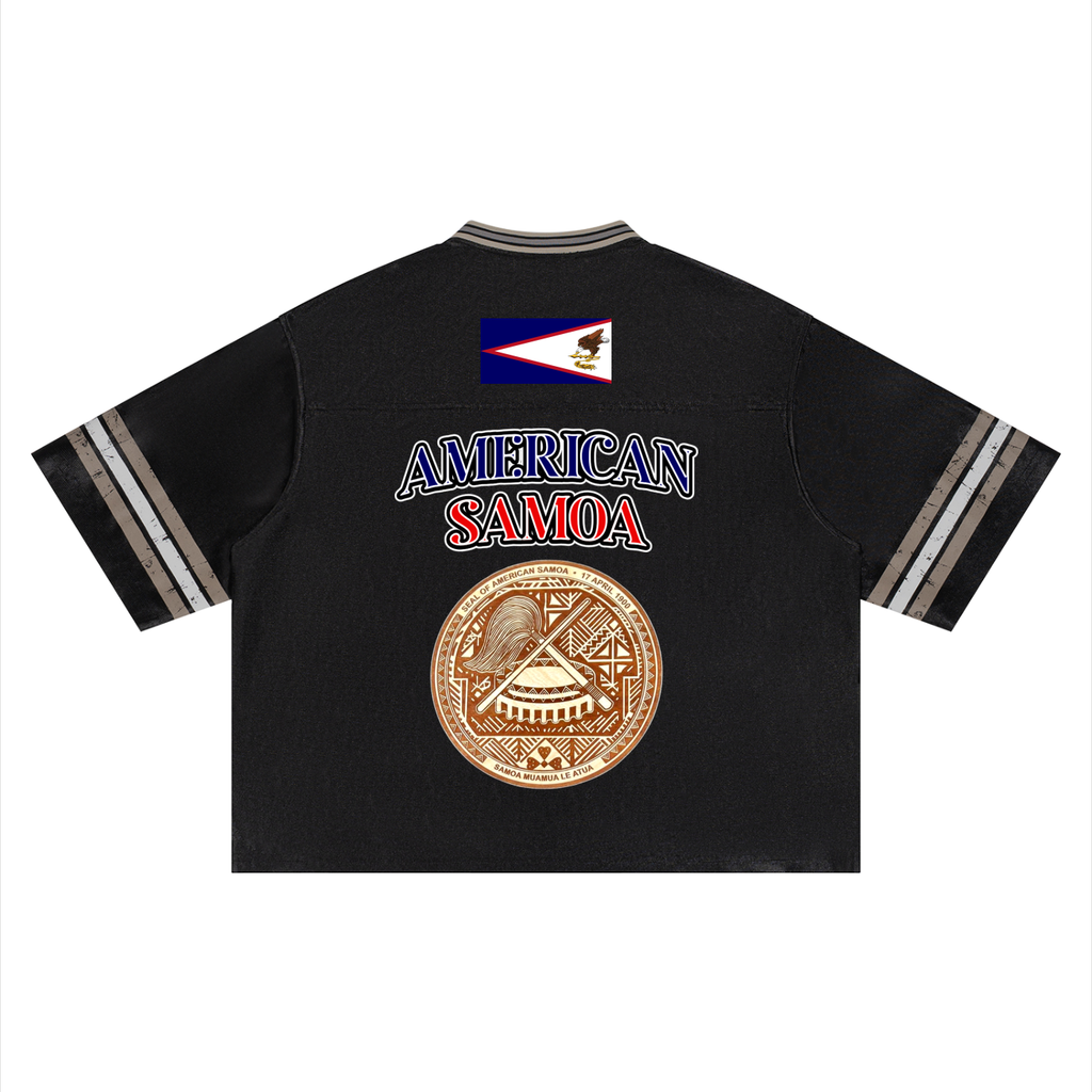 American Samoa 684 Unisex Boxy Striped Soccer Jersey