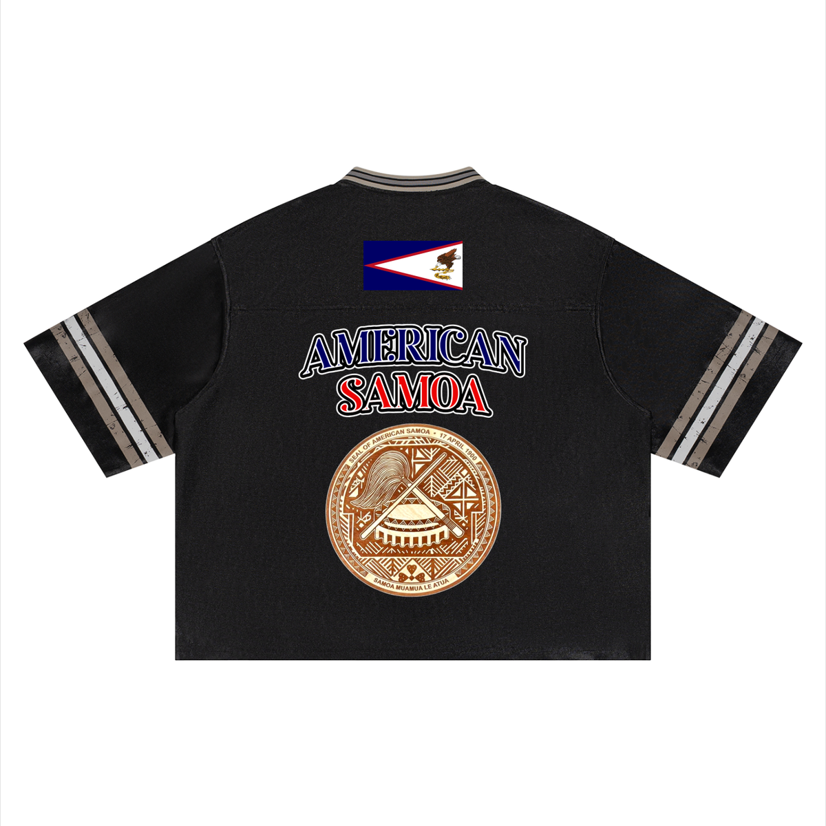 American Samoa 684 Unisex Boxy Striped Soccer Jersey