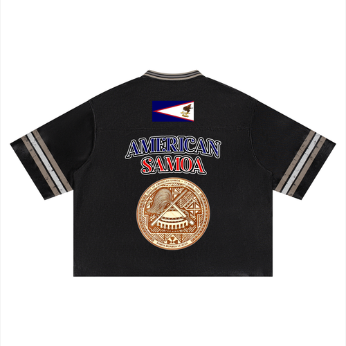American Samoa 684 Unisex Boxy Striped Soccer Jersey